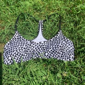 Black and White Bikini Top